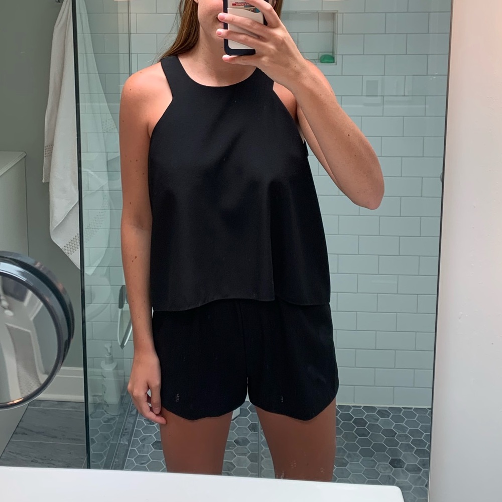 Saks fifth Avenue black romper!